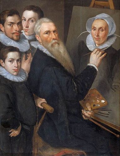 Self-Portrait with Family ca. 1590 by Jacob Willemsz. Delff I 1550-1601 RMA SK-A-1460